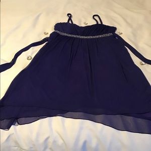 Blue and silver dress